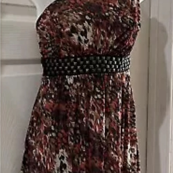 Maurices One Shoulder Sleeveless Dress, size S - Embellished Waist - Picture 3 of 5